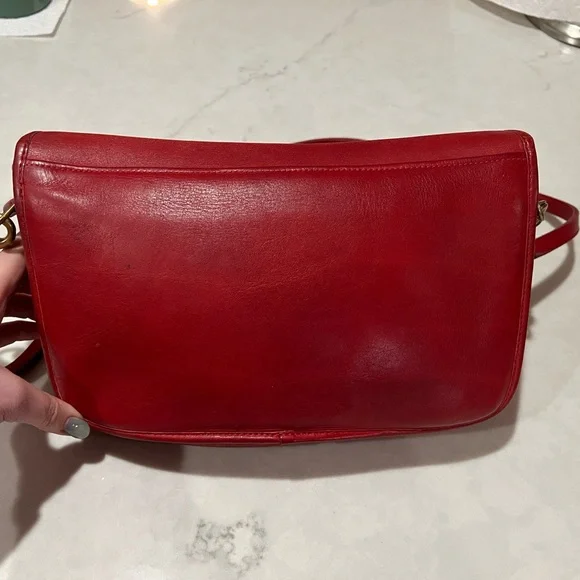 Vintage Coach Red Convertible Clutch #9365 - Picture 14 of 15